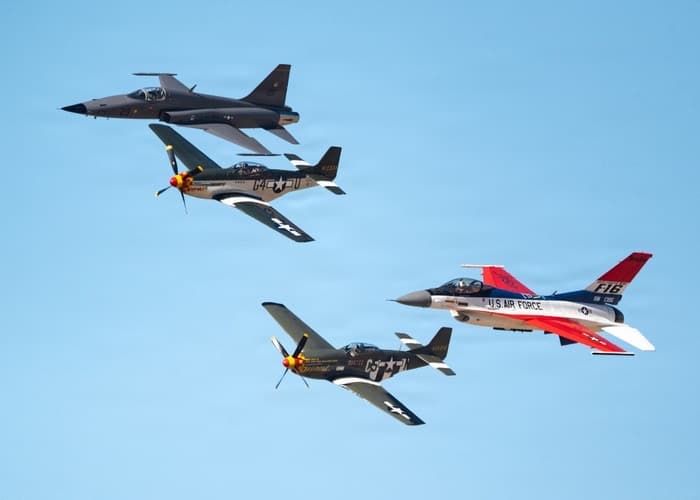 P-51 Heritage Flight (with F-16 Demo Team)